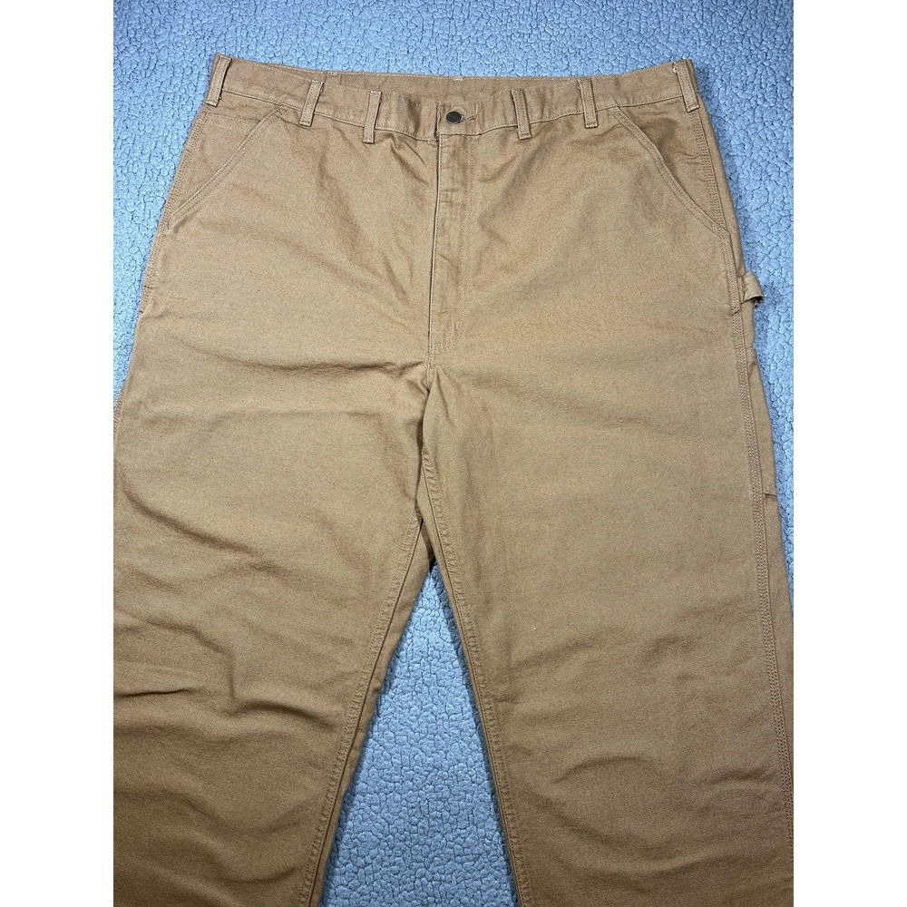Carhartt Pants Mens 44x36 Brown Relaxed Duck Carpenter Utility Workwear B11-BRN - Picture 2 of 13